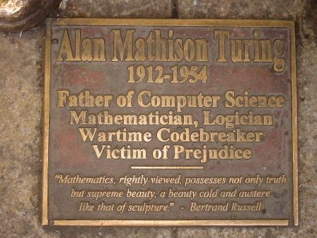 Facts about Alan Turing - Sackville Turing plaque