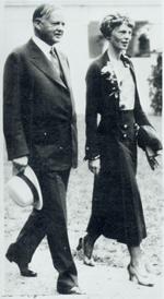 Amelia Earhart and President Hoover