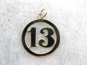 Number 13 charm