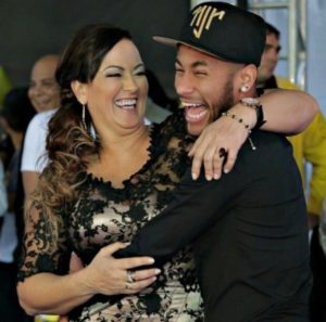 Neymar and his mother